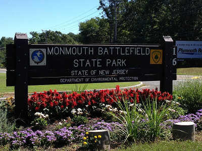 The entrance to Monmouth Battlefield Park