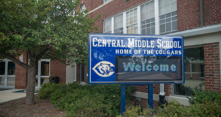 Central Middle School Welcome Sign