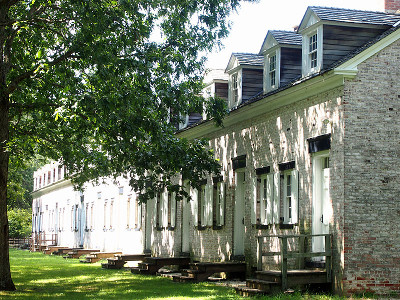 A set of row houses at Allaire State Park.