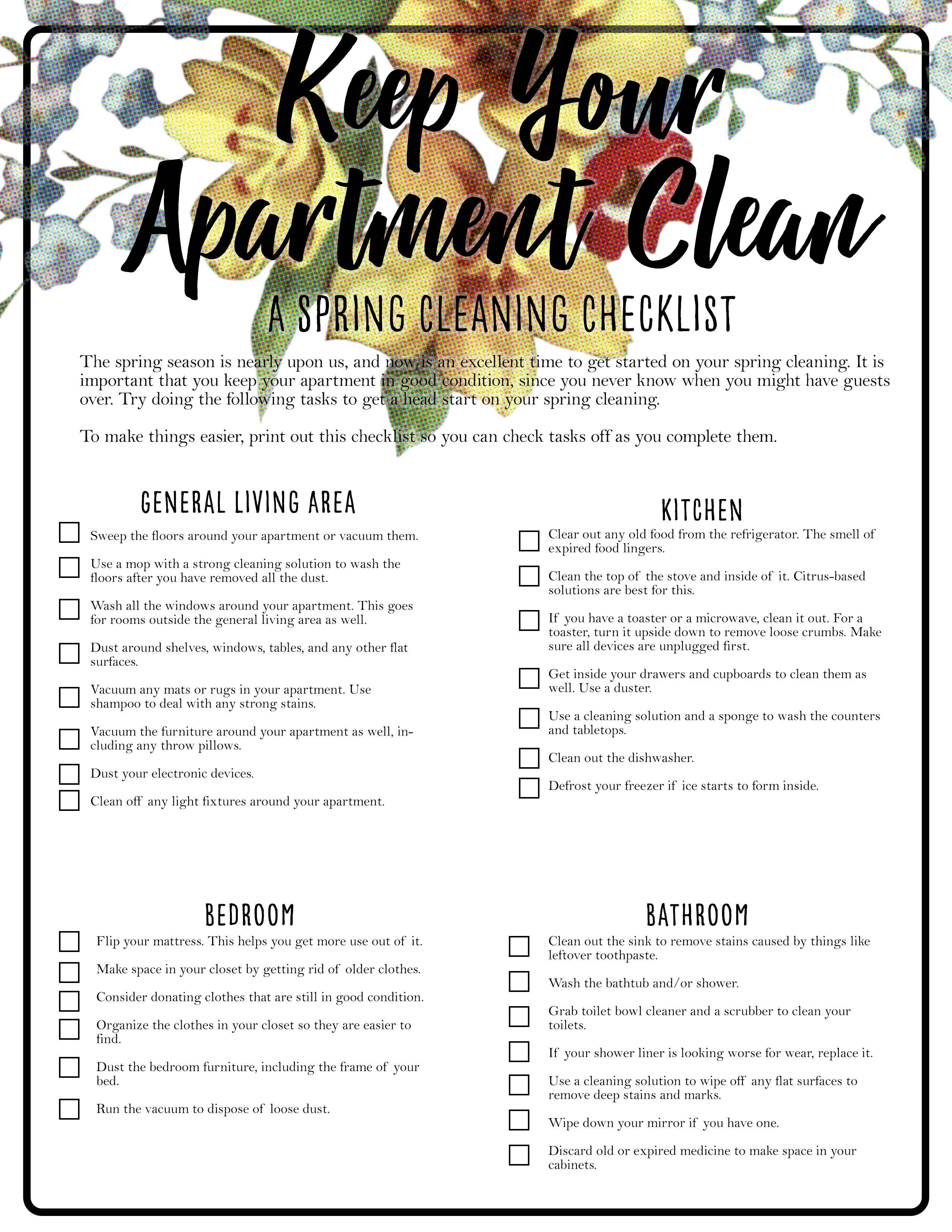 Simple Apartment Cleaning Guide for rent