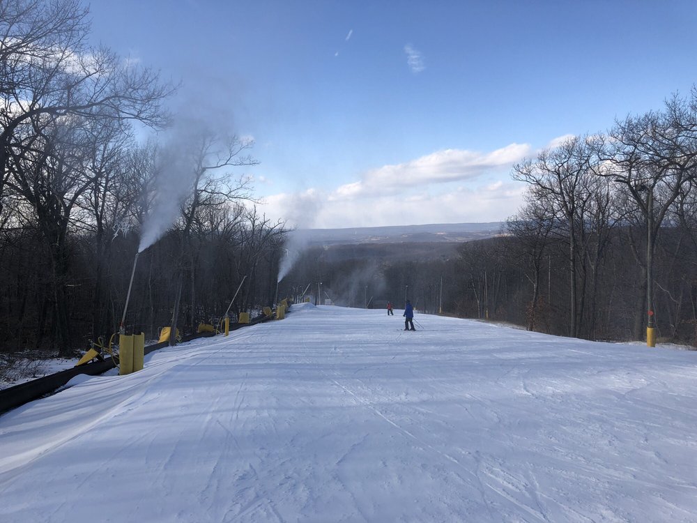 Skiing Down the Hill at Mountain Creek