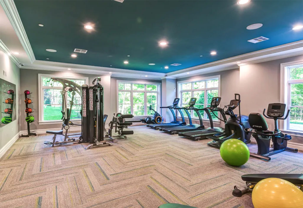 The fitness center at Birchwood Park brand new construction and workout equipment
