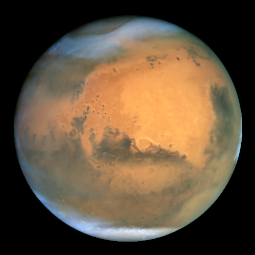 Mars as taken by the hubble spacecraft