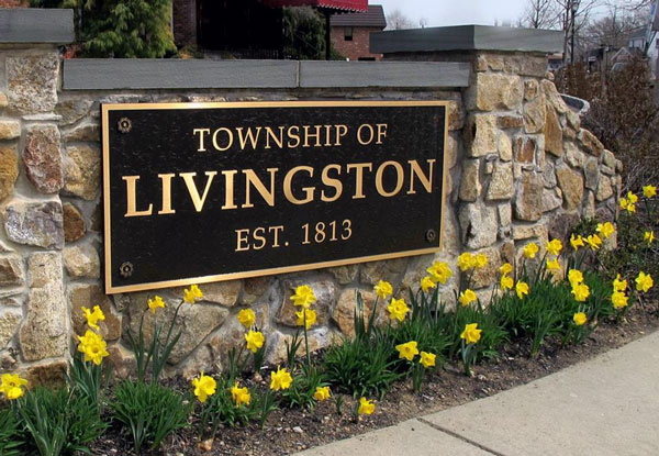 Sign that reads, "Township of Livingston Est. 1813".