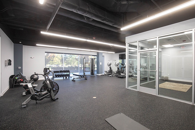 Spacious gym at The Residences at Raritan Town Square Apartment Complex